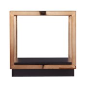 Southern Enterprises 22 Black and Clear Contemporary Cubic Storage End Table