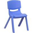 thumbnail image 1 of Flash Furniture Blue Plastic Stackable School Chair w/ 12 Inch Seat Height - YU-YCX-001-BLUE-GG, 1 of 4