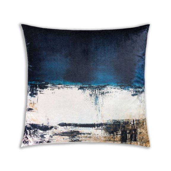 Cloud9 Design Bali Multicolor 22" x 22" Watercolor Velvet Decorative Pillow