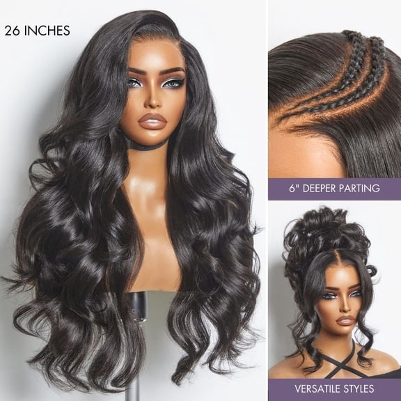 22” Body Wave Human Hair Wigs, All-Day Comfort, Pre Plucked Wig Layered