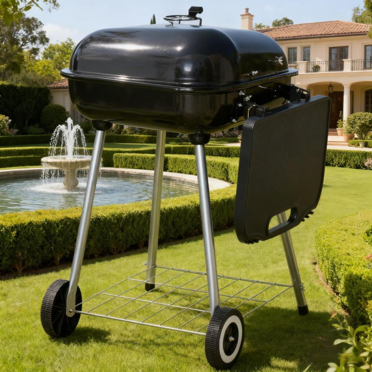 22" Charcoal Outdoor Barbecue Grill  Heavy-Duty Cooking Grill for Backyard BBQ & Outdoor Events