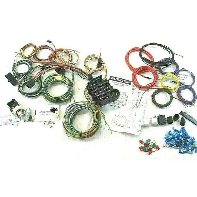 Universal 22-Circuit Automotive Wiring Harness Kit with GXL Insulated Copper Wires