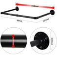 thumbnail image 1 of 22" Coat Rack Wall-Mounted Steel Pipe Coat Rack, Storage Coat Rack, 1 of 3