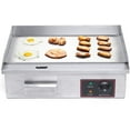 thumbnail image 1 of 22"Commercial Electric Griddle Electric Countertop Griddle 1600W Restaurant Grill BBQ Flat Top Stainless Steel Long Griddle Electric Nonstick Adjustable Thermostatic Control for Kitchen 110V, 1 of 9