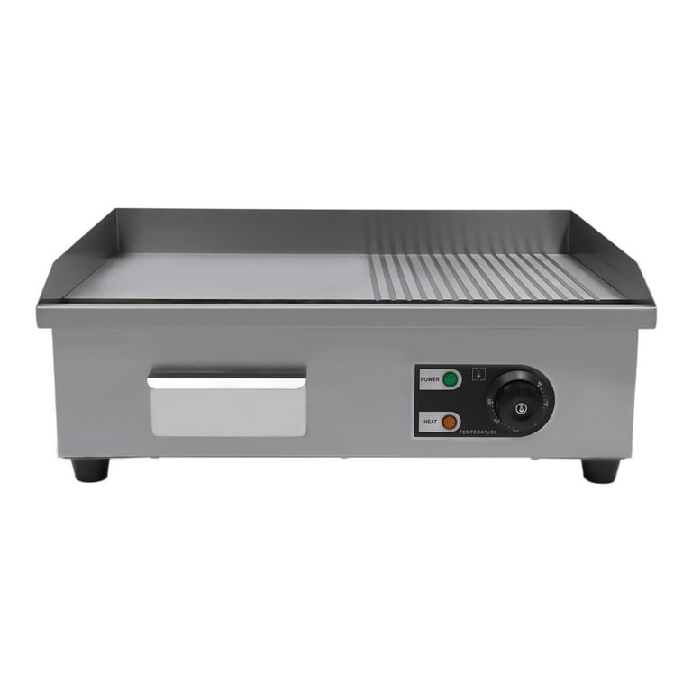 Commercial Electric Griddle Flat Top Grill 1600W BBQ Hot Plate Grill  Countertop
