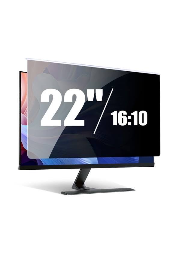 22" Computer Privacy Screen Filter for 16:10 Monitor, Hanging Blue Light Filter Privacy Film for 20, 21.5, 22 inch Widescreen Desktop Monitor, Universal Anti Scratch Privacy Screen Protector Cover