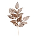 thumbnail image 1 of 22" Copper Glitter Bay Leaf Spray 12/Box, 1 of 2