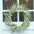 thumbnail image 1 of 22" Cream White Buttercup Wreath, 1 of 8