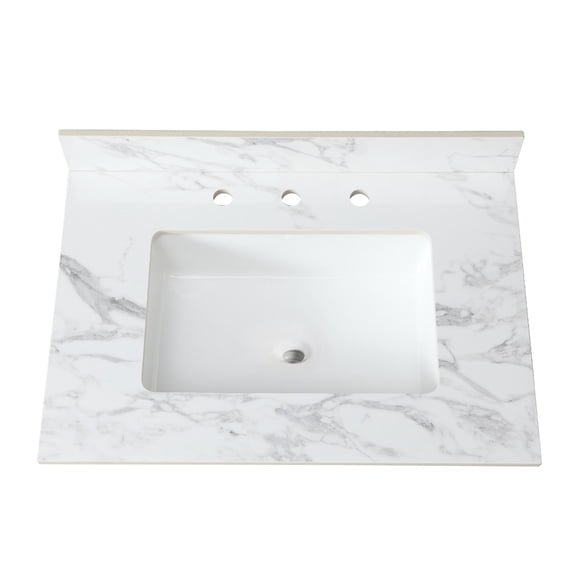 22" Deep Engineered Stone Sink - Stain - Free - Bathroom Makeover - Complementary to Cabinetry