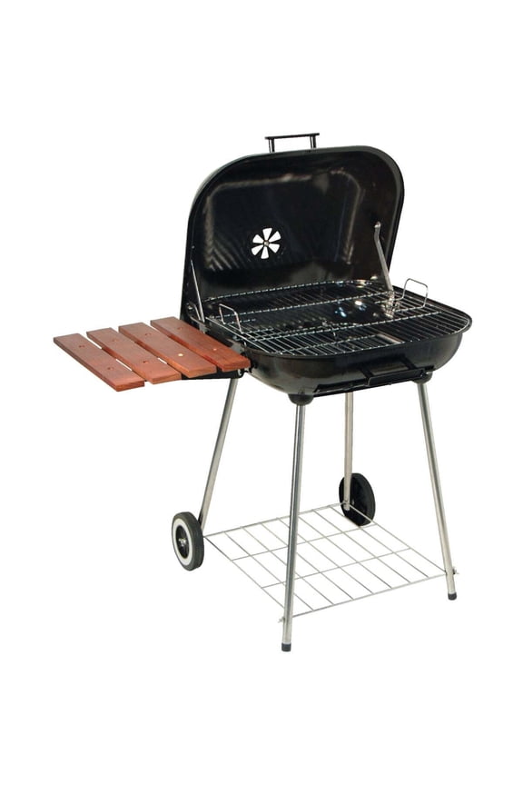 22" Deluxe Covered Brazier Grill w/Shelf