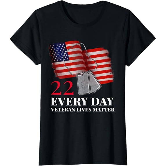 22 Every Day Veteran Lives Matter Veteran Suicide Awareness T-Shirt