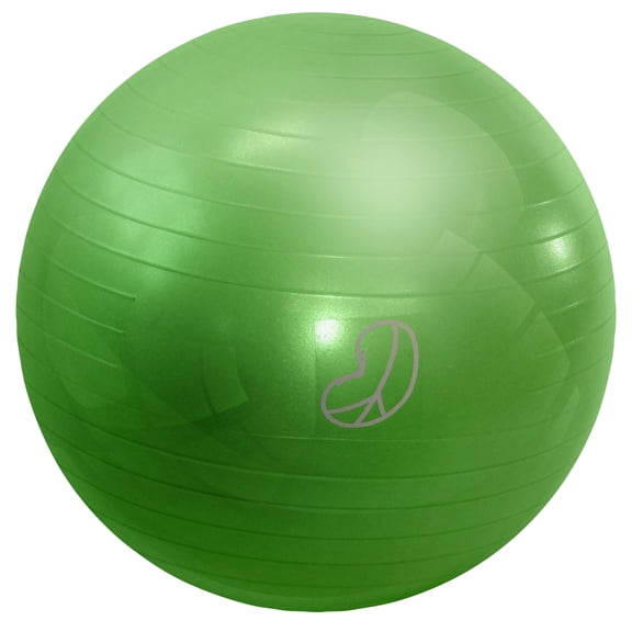 22" Exercise Ball, Eco-Friendly Soft Anti-Burst Resistant 55cm Yoga Ball for Adults Durable Gym Fitness to Improve Power - Lime