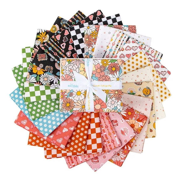 22 Fat Quarters - Assorted Besties Floral Fun Retro Fat Quarter Bundle (Single Bundle)