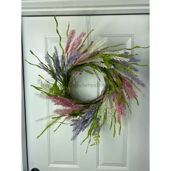 22" Foxtail Grass/Fern Wreath FWX200-PK/LV