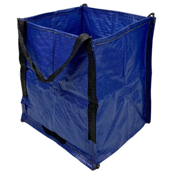 22-Gallon Heavy Duty Polypropylene Storage Tote Bag, Blue, Self-Standing