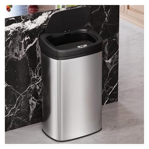 22 Gallon Trash Can Stainless Steel Sensor Garbage Can with Lid, 82L Tall Recycle Garbage Bin for Kitchen, Home, Office, Sliver