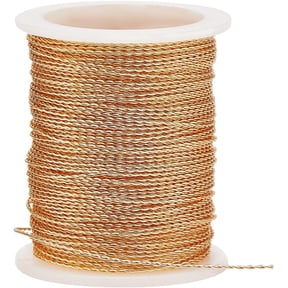 22 Gauge 39 Ft Tarnish Resistant Brass Craft Wire Gold Round Twist Jewelry Wire for Necklace Bracelet Making and Other Handmade Project