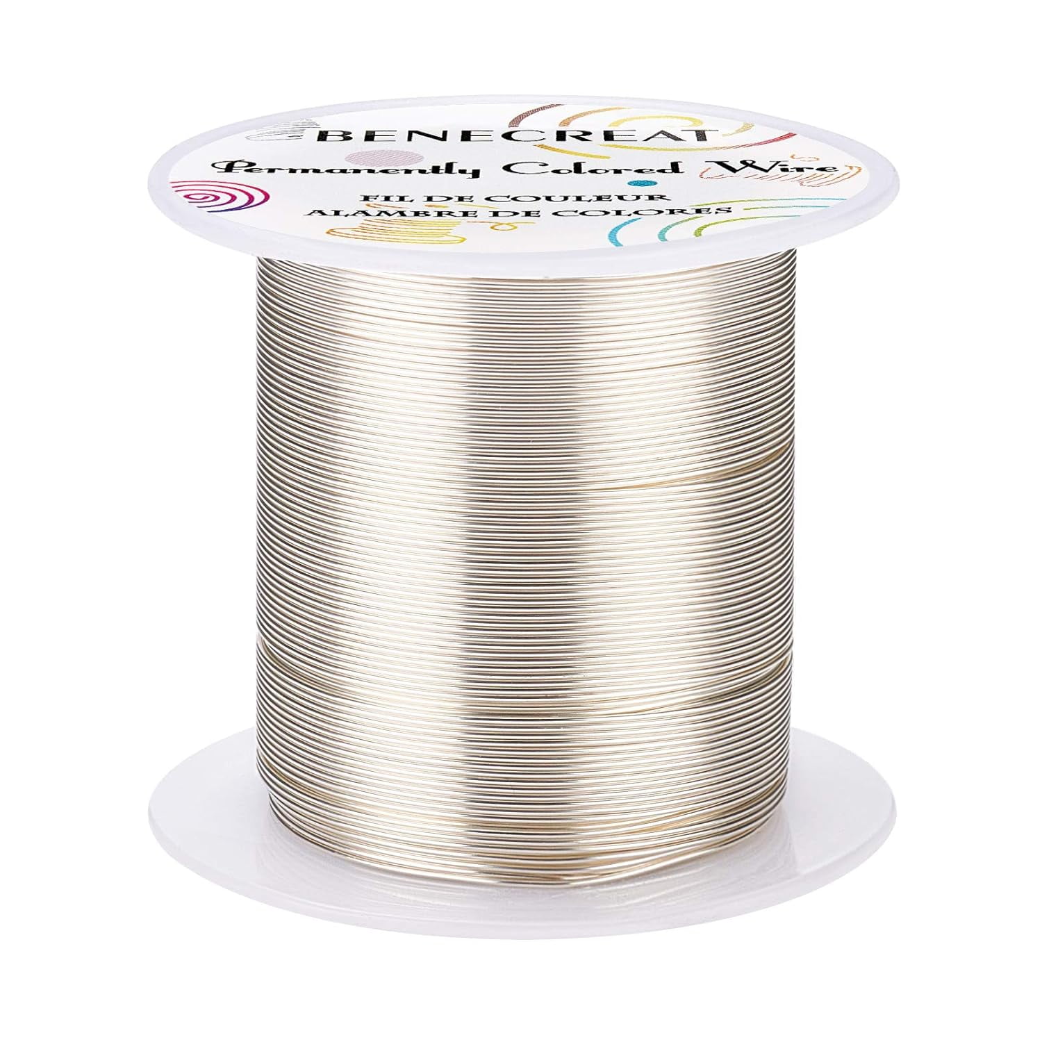 22 Gauge 55 Yards Tarnish Resistant Silver Wire Jewelry Beading Wire
