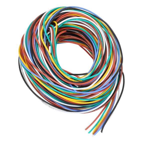 22 Gauge Hookup Wire 9m/30ft 22AWG Electrical Wire Spool Ul1007, 7 Color, 0.17cm Dia Model Aircraft