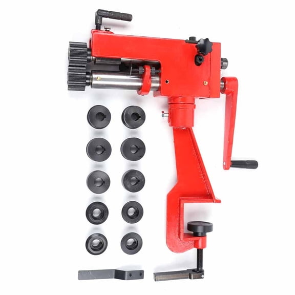 22 Gauge Sheet Metal Bender, 7 Inch Professional Metal Bead Roller Machine Rotary Steel Bending Bender with Clip 6 Die Sets and Gearings, High Precision Manual Tool