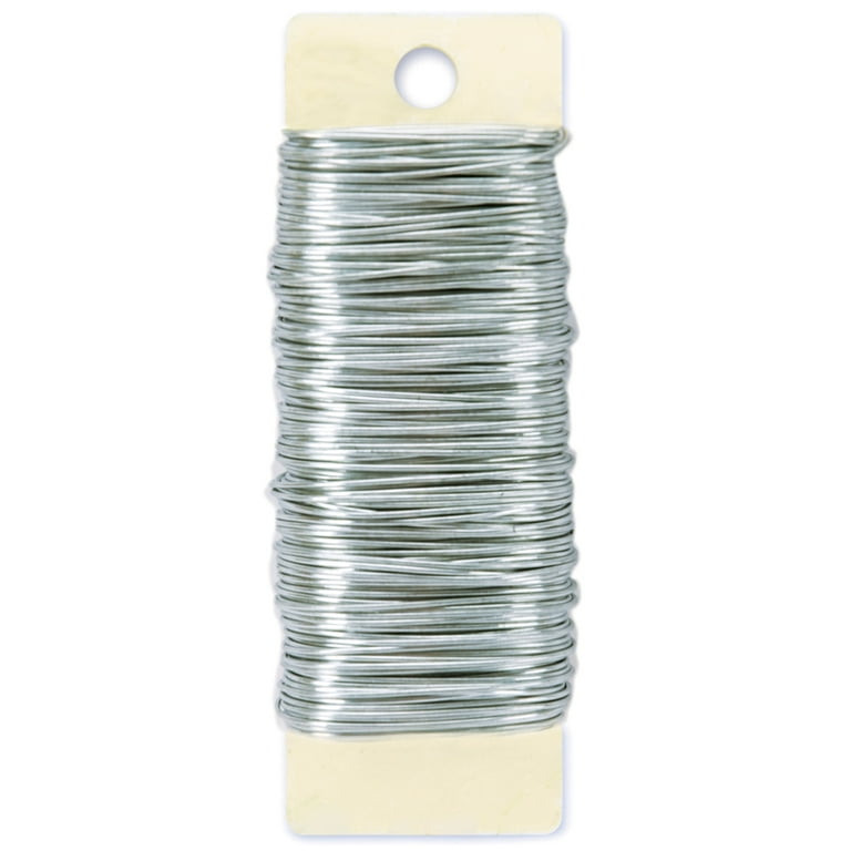 Aluminum Floral Wire, 26 Gauge, 18-Inch, 40-Count White
