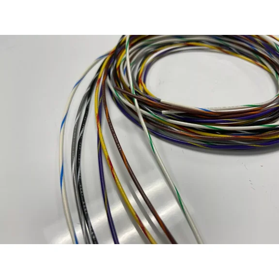 22 Gauge Stranded Hook Up Wire Kit 5 Ft Ea 7 Color W/ Stripe Ul1007 300V Lot B