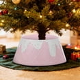 thumbnail image 1 of 22" Glitter Ice Cream Cone Christmas Tree Collar by Guvpev, Festive Foldable Tree Skirt Collar, Fun Holiday Base Cover for Artificial Trees, Perfect Alternative to Christmas Tree Skirts, 1 of 7