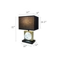 thumbnail image 1 of 22" Gold Crystal Lamp – Square Base w/ Black Shade, USB + Outlet, Night Light (Bulb Not Included), 1 of 4