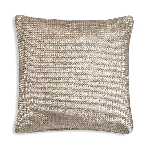 Cloud9 Design Piper Gold 22" x 22" Acrylic Knit Decorative Pillow