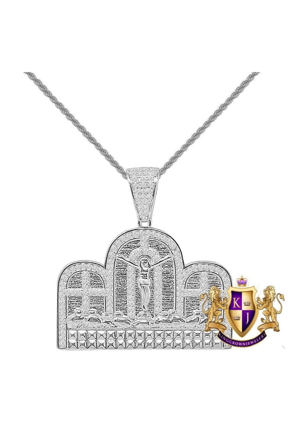 22+ Grams Real Sterling Silver Last Supper Jesus Apostles Gospel Pendant 1.50'' Charm