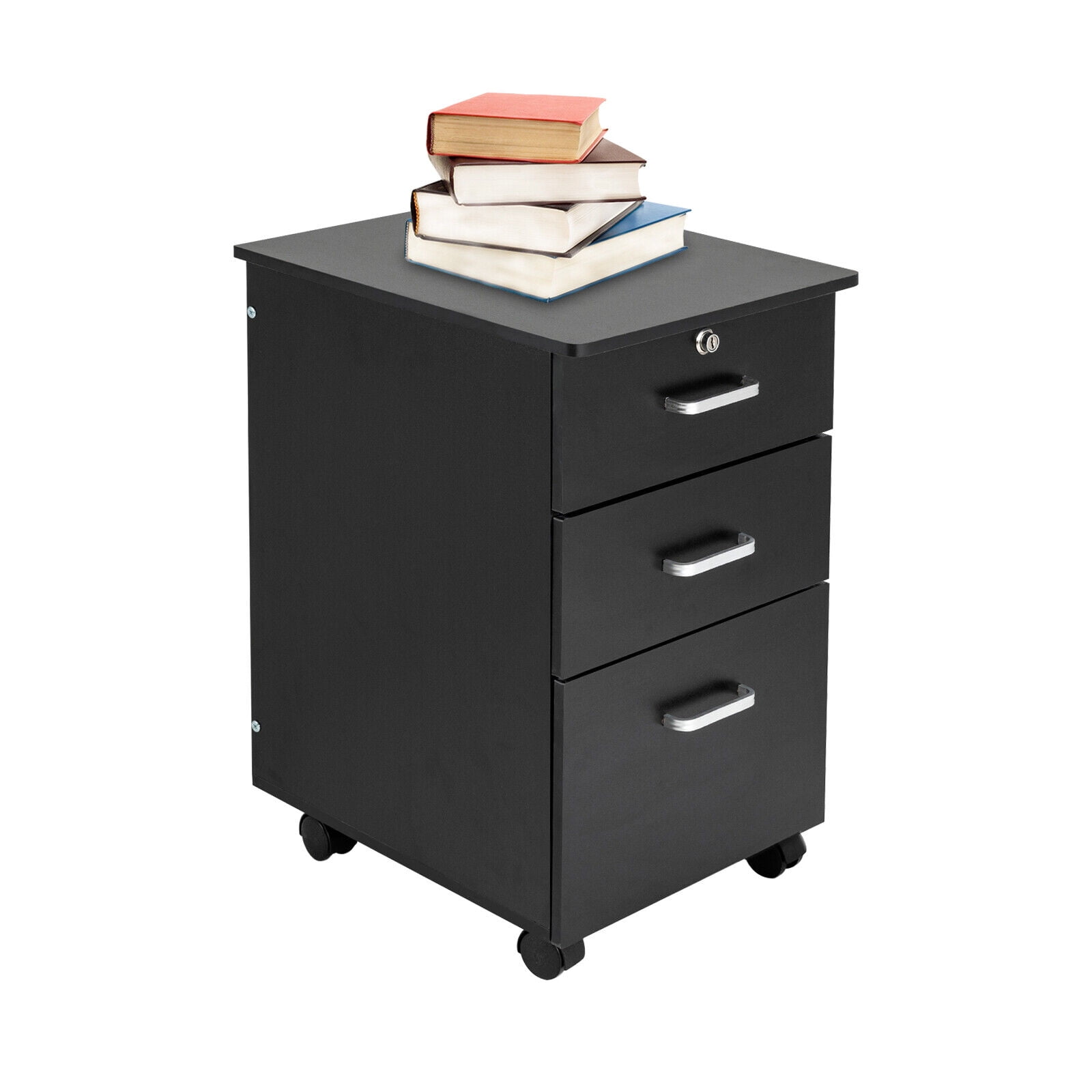 22" H Mobile File Office Filing 3 Drawer Organizer File