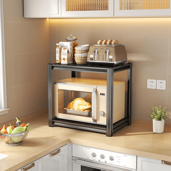 22" H x 16" W x 10" D Garage Shelving Heavy Duty Metal Shelving 1200LBS Storage Shelves Adjustable Metal Shelves for Storage Industrial Garage Shelf for Warehouse Basement 2-Tier Black