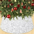 thumbnail image 1 of 22 INCH Christmas Tree Collar Xmas Tree Rings Christmas Tree Base Velvet Xmas Tree Skirt Personalized Sparkle Tree Stand Collar for Holiday Home Party Christmas Decor C, 1 of 9