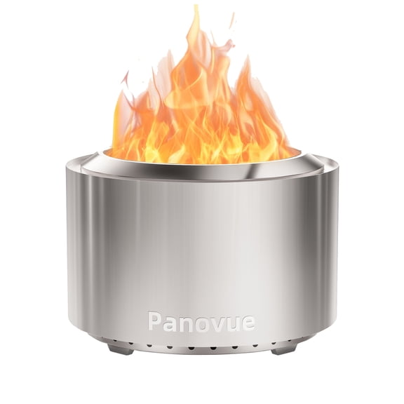 22 INCH Smokeless Fire Pit with Cover, Stainless Steel Portable Smokeless Fire Pit