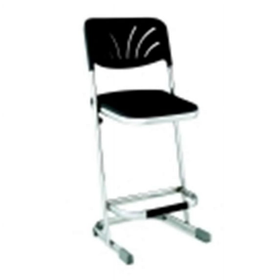 22 In. Backrest Elephant Z-Stool - Charcoal Gray