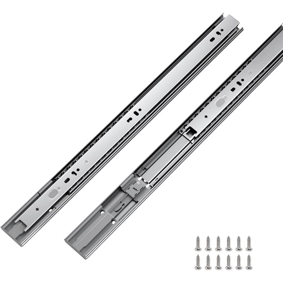 22 Inch 10 Soft Close Drawer Slides, Full Extension Ball Bearing Heavy Duty Cabinet Hardware