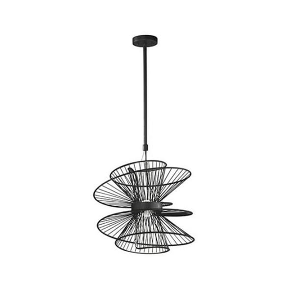22 Inch 16W 2 Led Medium Pendant-Black Finish Maxim Lighting 24174Bk