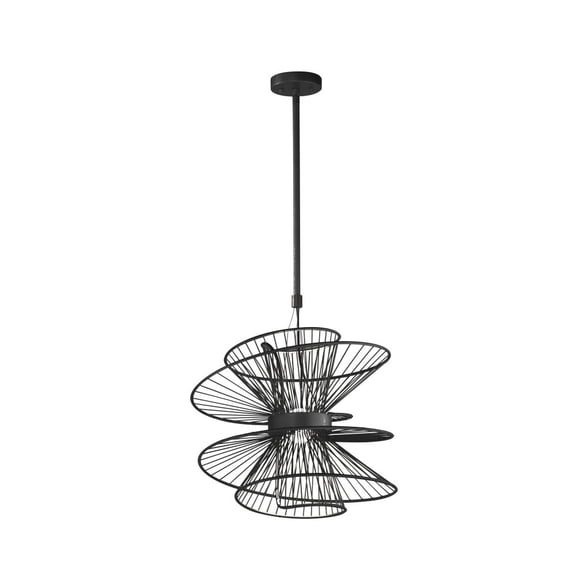 Zeta 2 - Light Black Modern - LED Aluminum And Steel Pendant Light