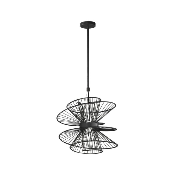 Zeta 2 - Light Black Modern - LED Aluminum And Steel Pendant Light