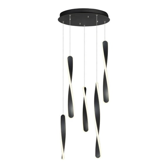 22 Inch 330W 5 Led Pendant Et2 Lighting E24154-Bk