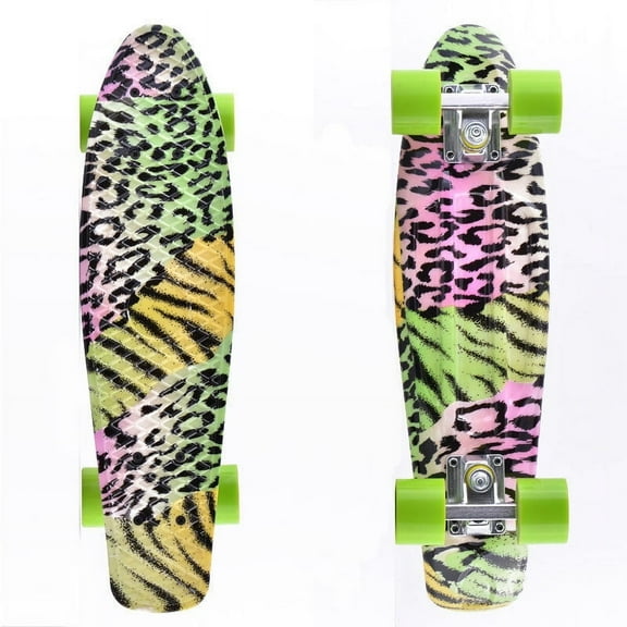 22 Inch 4-Wheel Skateboard Single-Warp Mini Cruiser And Longboard Fish Board For Kids Adult Gift Penny Style Board