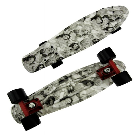 22 Inch 4-Wheel Skateboard Single-Warp Mini Cruiser And Longboard Fish Board For Kids Adult Gift Penny Style Board