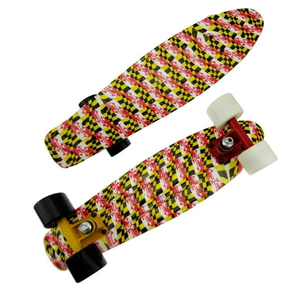 22 Inch 4-Wheel Skateboard Single-Warp Mini Cruiser And Longboard Fish Board For Kids Adult Gift Penny Style Board