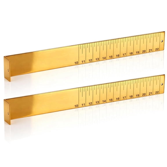 22 Inch Aluminum Fish Measuring Board Ruler Yellow Durable Anti Corrosion Fishing Equipment for Lakes Rivers Ponds Nearshore Saltwater