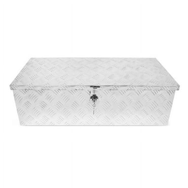 22 Inch Aluminum Lock Box, Aluminum Truck Bed Tool Box With Side Handle and Lock Keys,Metal Storage Chest for Pickup, Truck Bed Or Secure Valuables
