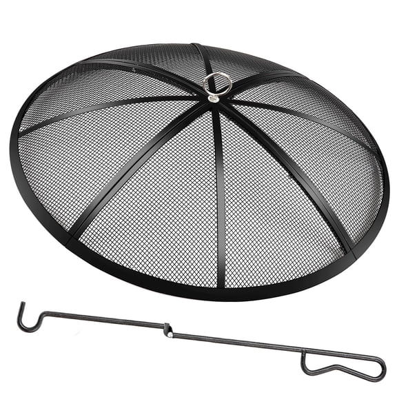 22 Inch Black Fire Pit Spark Screen