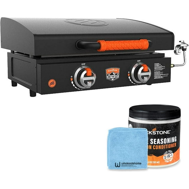 22 Inch Blackstone Griddle with Lid, Nonstick Tabletop Gas Griddle