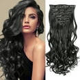 thumbnail image 1 of 22 Inch Clip In Extensions Real Human Hair,Seamless Clip In Hair Extensions Human Hair,Brown, 1 of 4