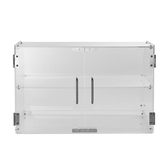 22-Inch Countertop Pastry Display Case, 2-Tier Clear Acrylic Food Cover with Locking Rear Door for Bakeries and Cafes