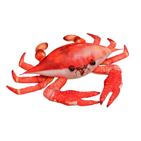 22 Inch Crab Plush Toy, Simulation Crab Stuffed Animal Soft Nautical Decor for Marine Theme Room Funny Gift